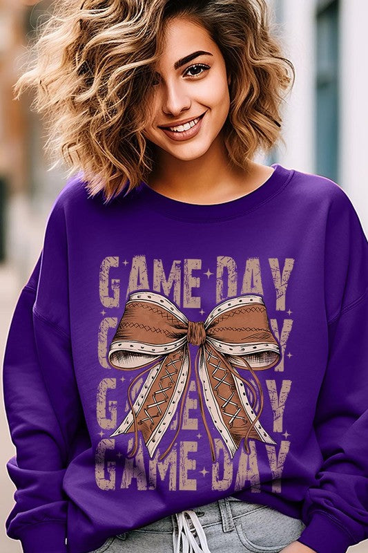 Game Day Football Bow | Sweatshirt