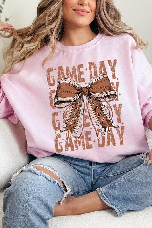 Game Day Football Bow | Sweatshirt