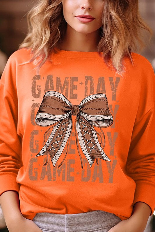 Game Day Football Bow | Sweatshirt