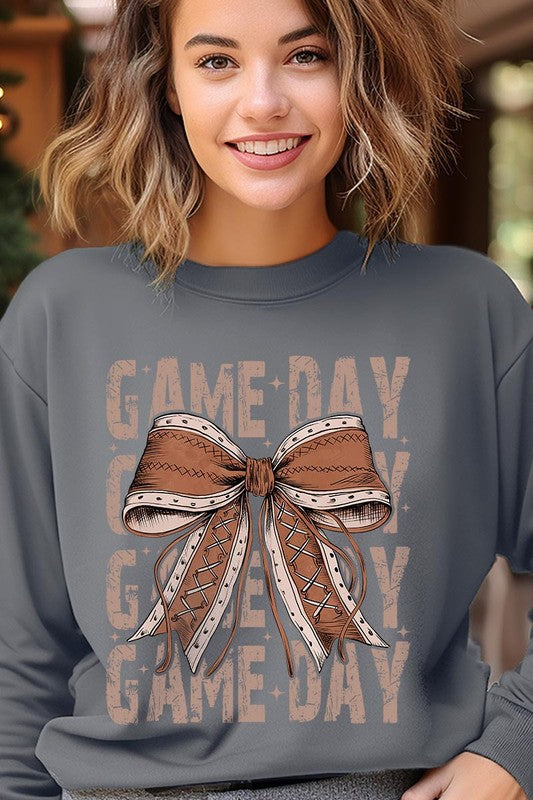 Game Day Football Bow | Sweatshirt