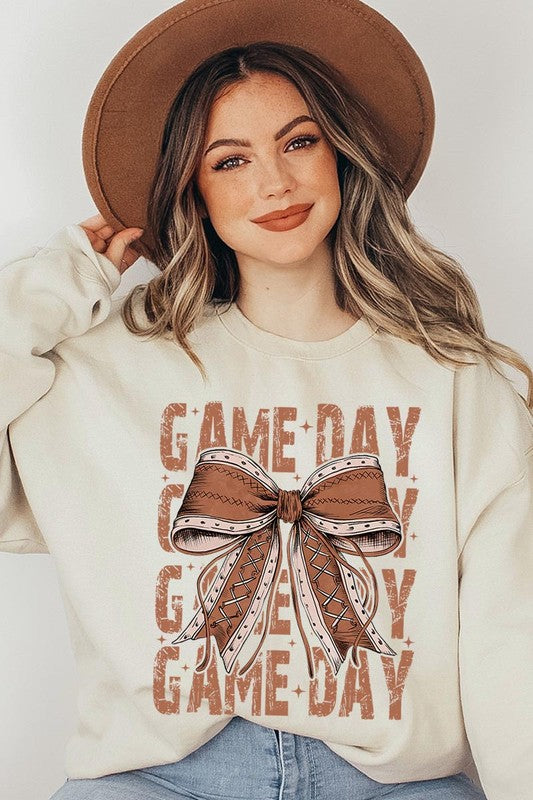 Game Day Football Bow | Sweatshirt