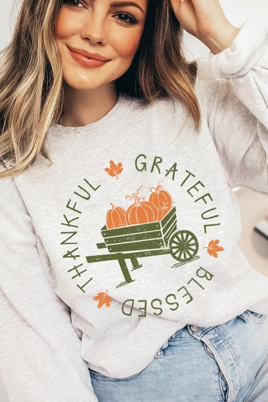 Thankful Grateful Blessed | Sweatshirt