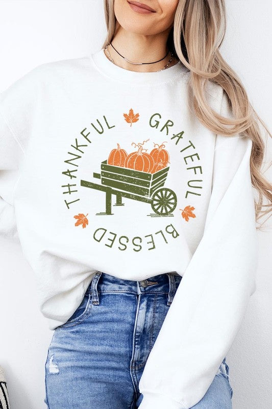 Thankful Grateful Blessed | Sweatshirt