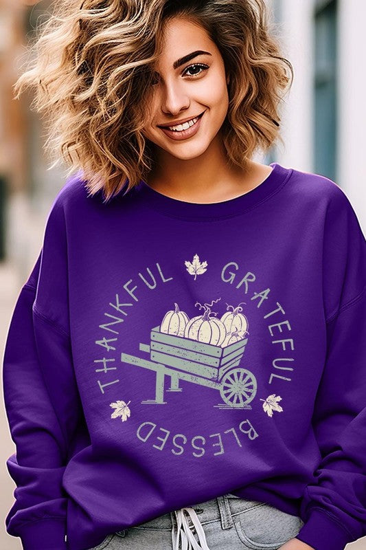 Thankful Grateful Blessed | Sweatshirt