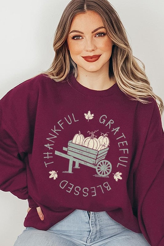 Thankful Grateful Blessed | Sweatshirt