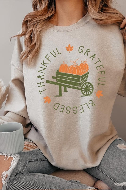 Thankful Grateful Blessed | Sweatshirt