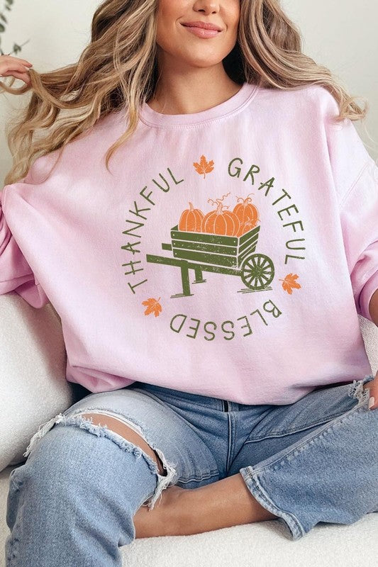 Thankful Grateful Blessed | Sweatshirt