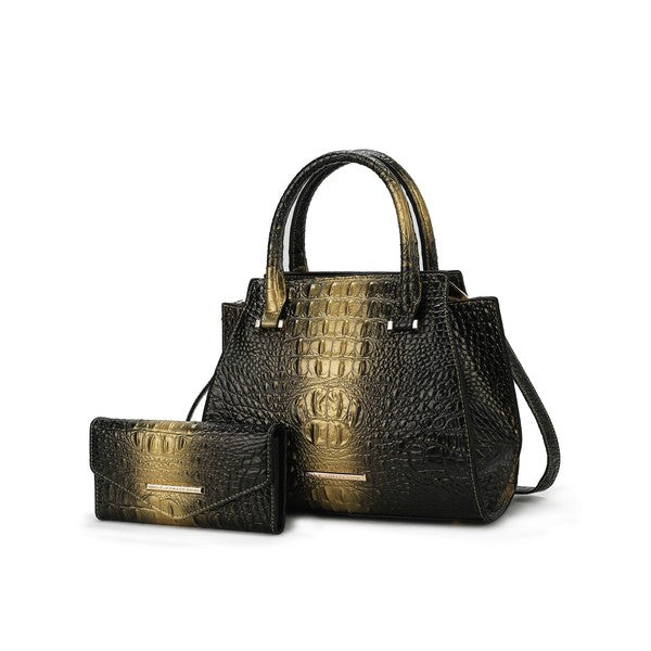 Bently Croc-Embossed | Tote Set