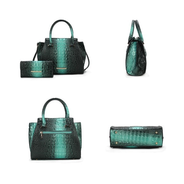 Bently Croc-Embossed | Tote Set