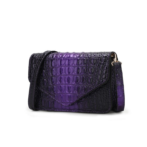 Vanta Croc-Embossed | Saddle Bag