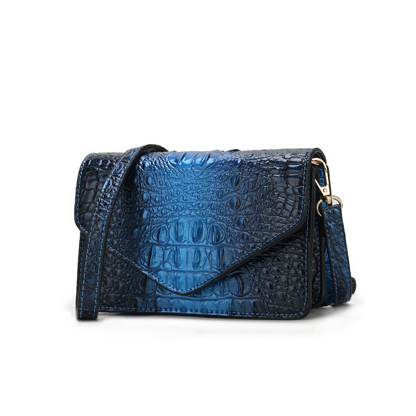 Vanta Croc-Embossed | Saddle Bag