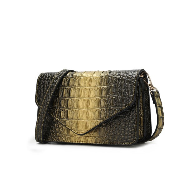 Vanta Croc-Embossed | Saddle Bag