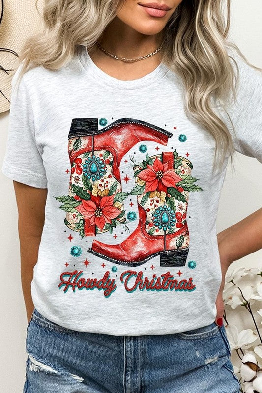 Howdy Christmas Western Boots | Graphic Tee