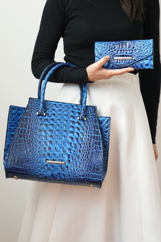 Viridiana Croc-Embossed | Tote Bag