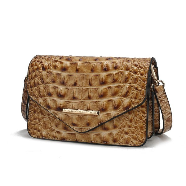 Vanta Solid Croc-Embossed | Saddle Bag