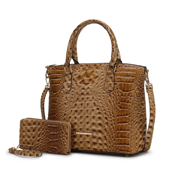 Liora Croc Embossed | Tote Set