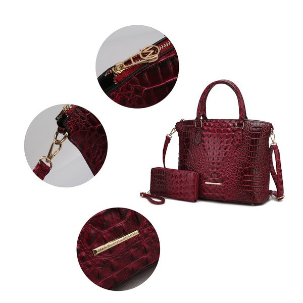 Liora Croc Embossed | Tote Set