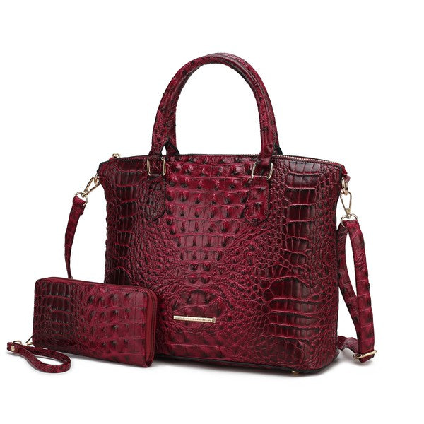 Liora Croc Embossed | Tote Set