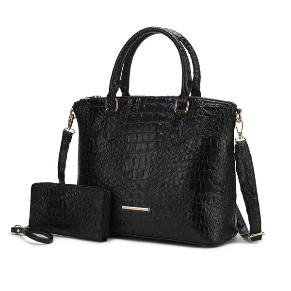 Liora Croc Embossed | Tote Set