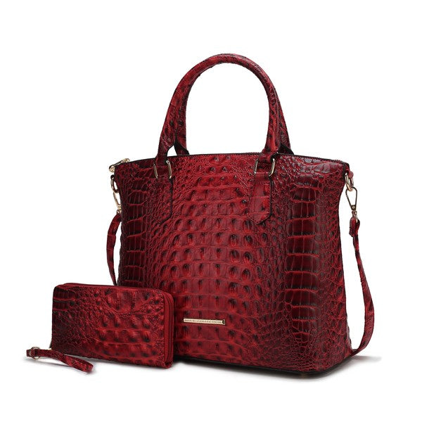 Liora Croc Embossed | Tote Set