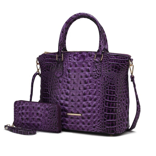 Liora Croc Embossed | Tote Set