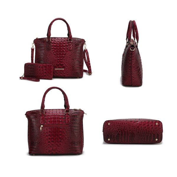 Liora Croc Embossed | Tote Set