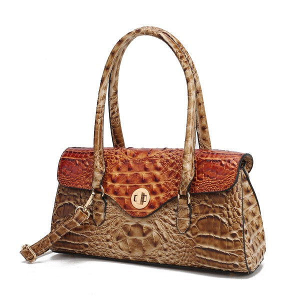 Liviana Croc-Embossed | Shoulder Bag