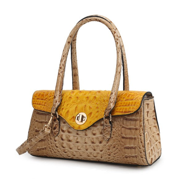 Liviana Croc-Embossed | Shoulder Bag