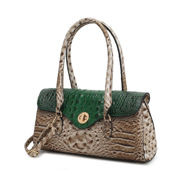 Liviana Croc-Embossed | Shoulder Bag