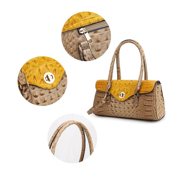Liviana Croc-Embossed | Shoulder Bag