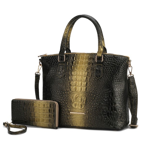 Liora Croc-Embossed | Tote Set
