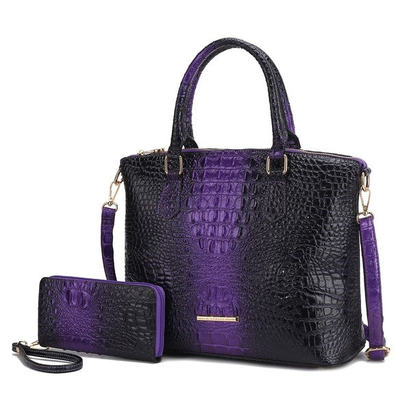 Liora Croc-Embossed | Tote Set