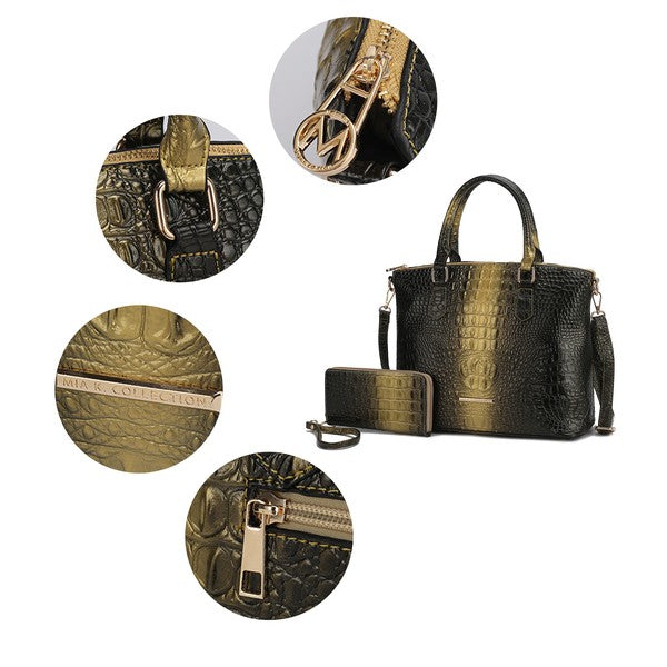 Liora Croc-Embossed | Tote Set