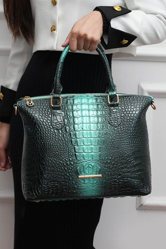 Liora Croc-Embossed | Tote Set