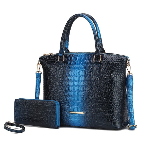 Liora Croc-Embossed | Tote Set