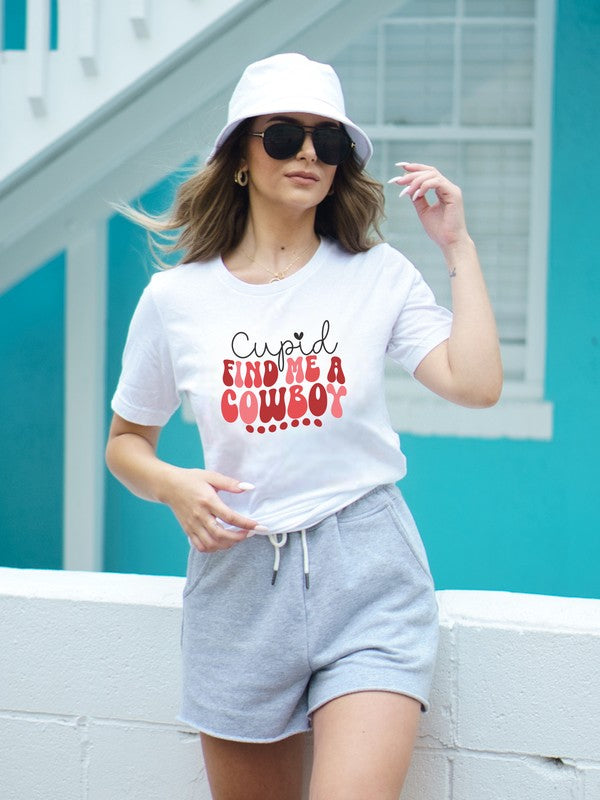 Cupid Find Me A Cowboy | Graphic Tee