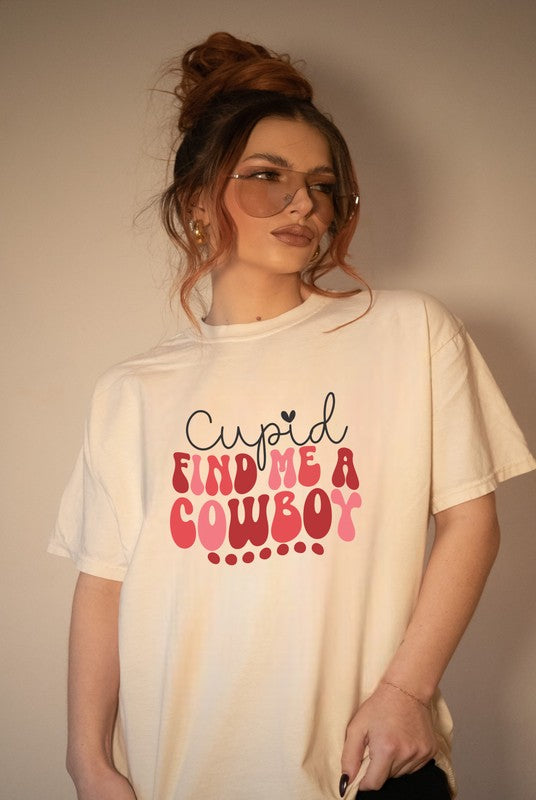 Cupid Find Me A Cowboy | Graphic Tee