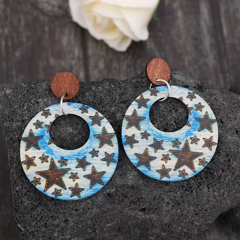 Cutout Star Print | Earrings