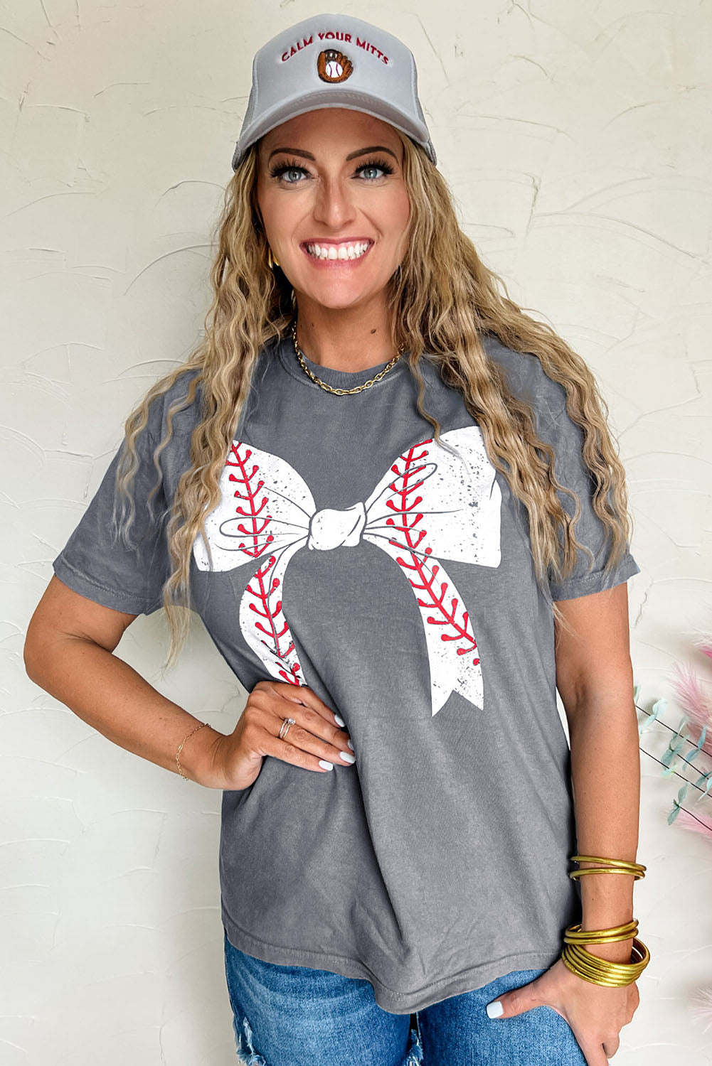 Baseball/Softball Bowknot | Graphic Tee
