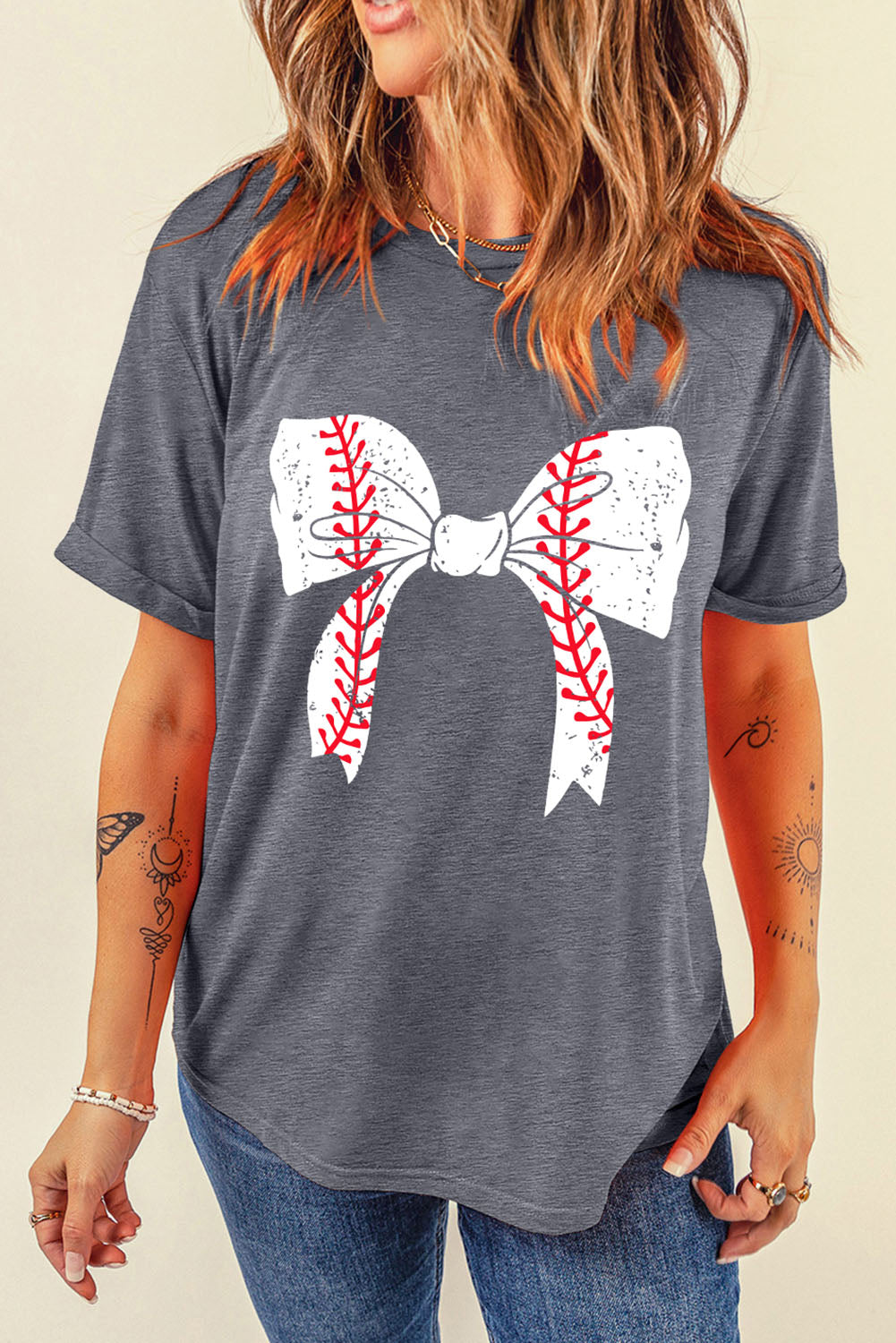 Baseball/Softball Bowknot | Graphic Tee