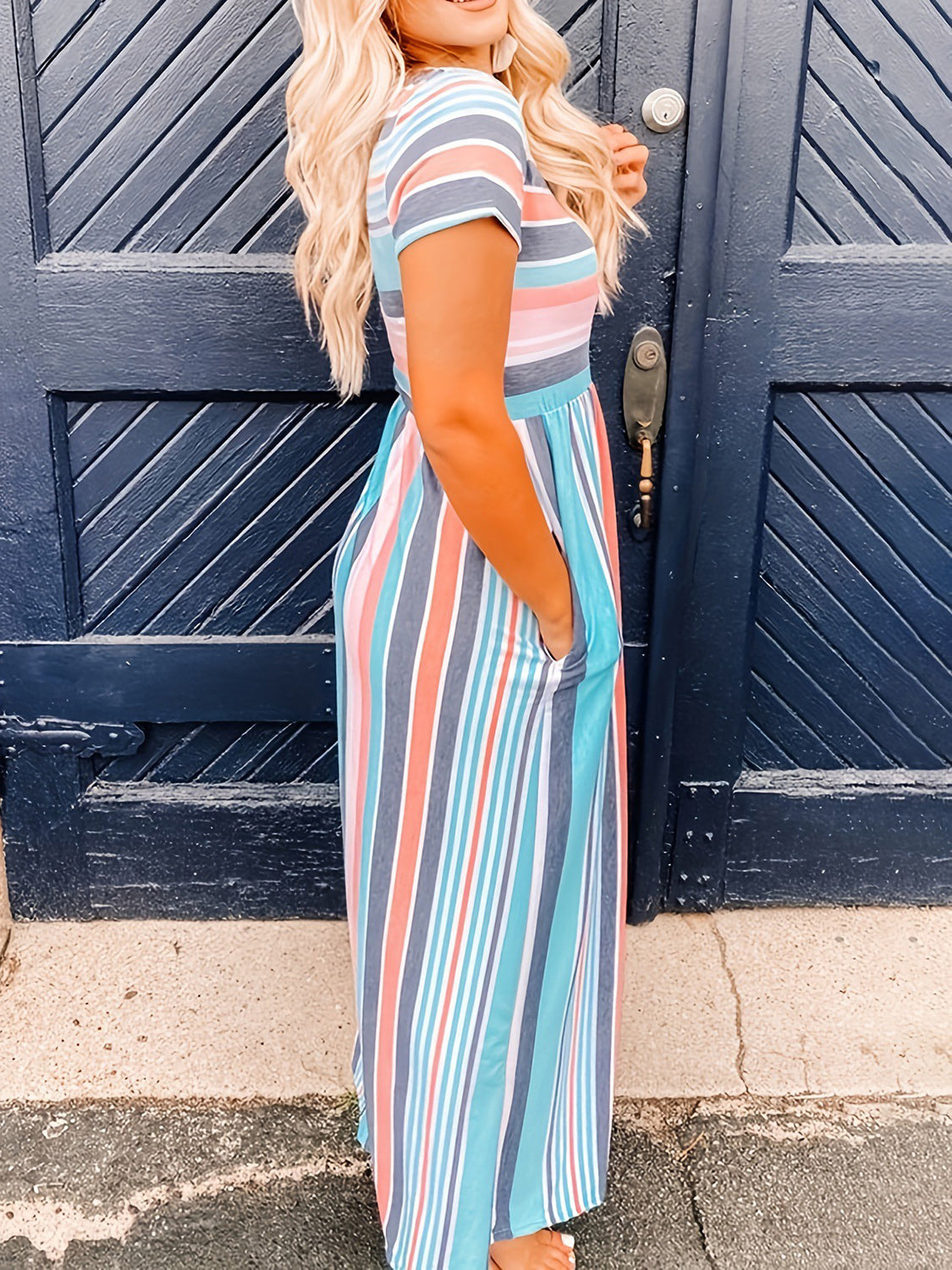 Striped Round Neck | Dress