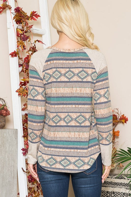 Knit Tribal Print | Sweater