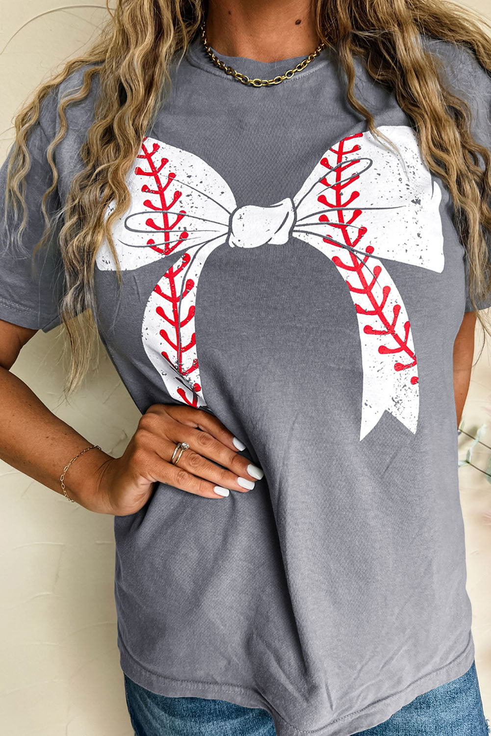 Baseball/Softball Bowknot | Graphic Tee