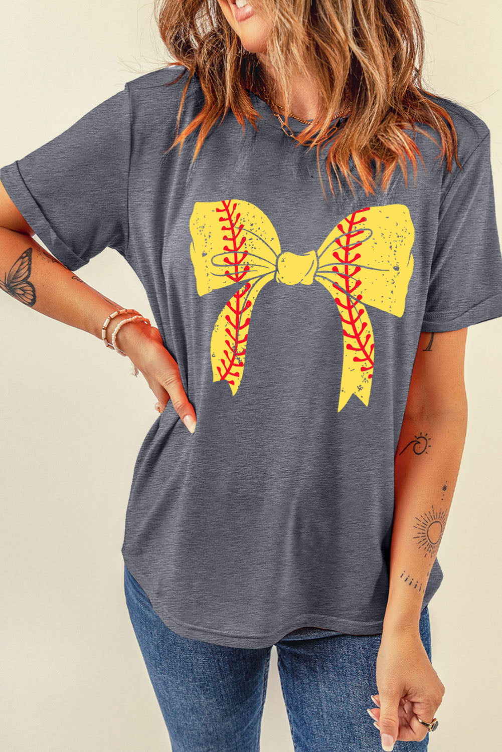 Baseball/Softball Bowknot | Graphic Tee
