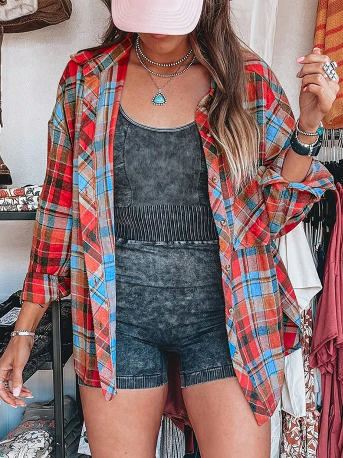 Plaid Collared Neck | Long Sleeve Shirt