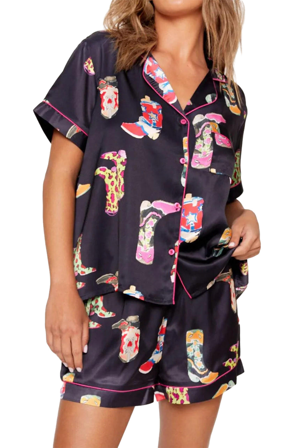 Boots Print | Shirt and Shorts Pajama Set