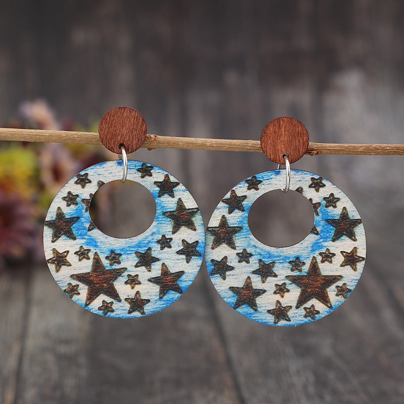 Cutout Star Print | Earrings