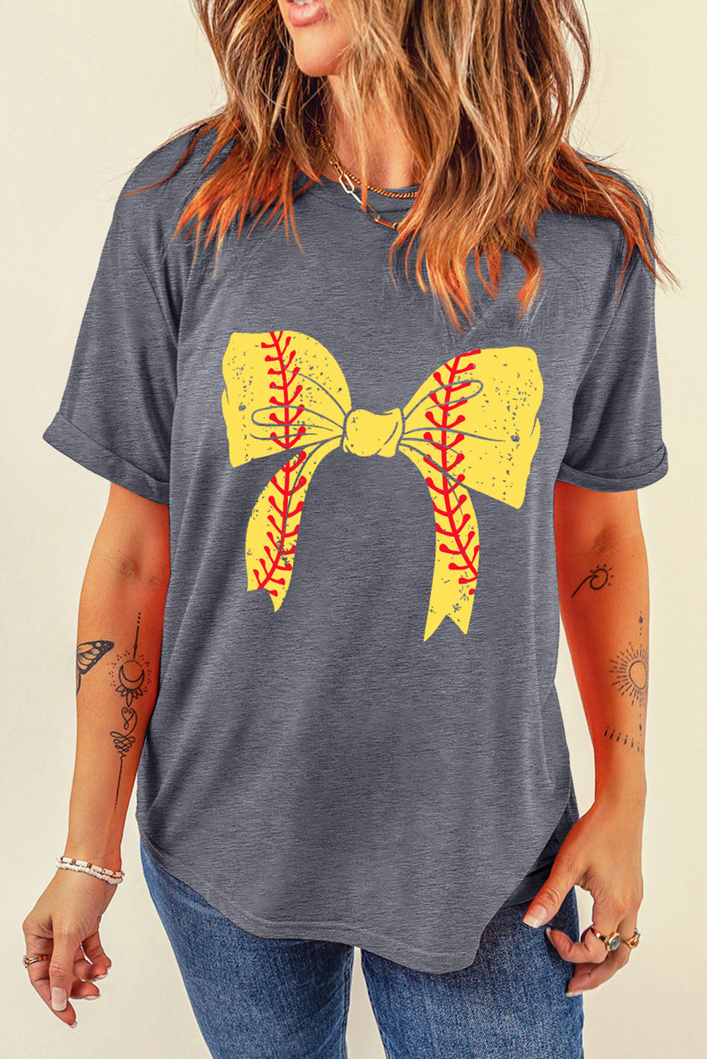 Baseball/Softball Bowknot | Graphic Tee
