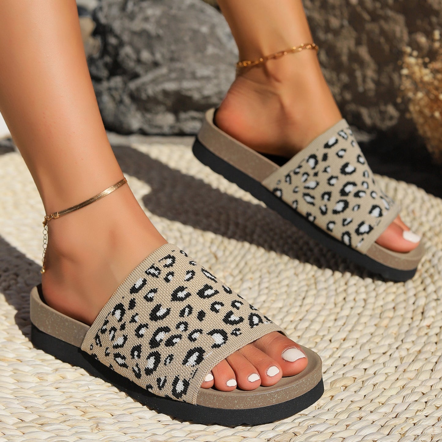 Leopard Open Toe | Sandals