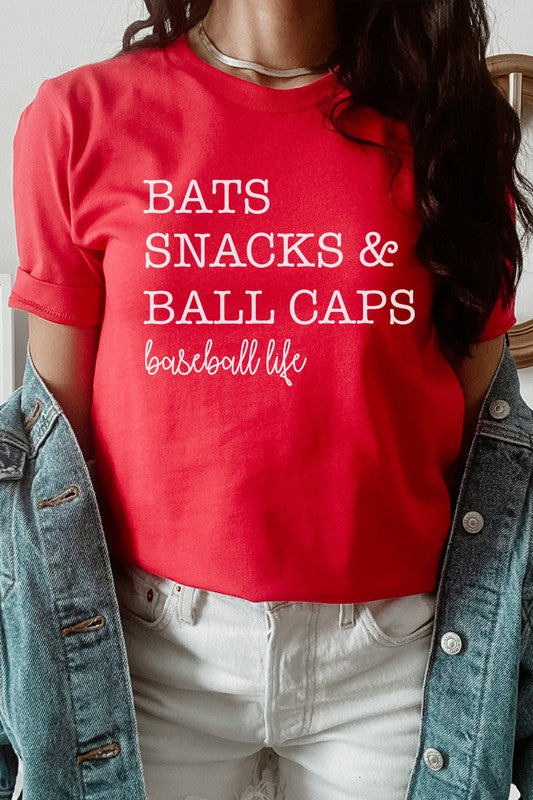 Bats, Snacks, and Ball Caps | Graphic Tee
